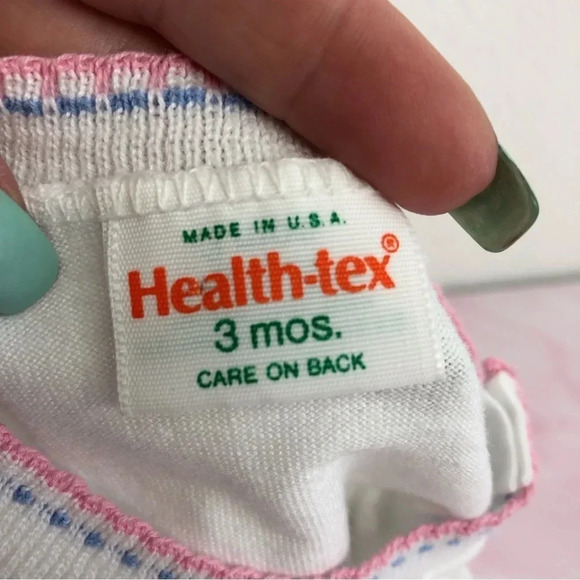 Vintage Health-Tex matching set lavender footie overalls w/ clown tee 3 months - Picture 5 of 15